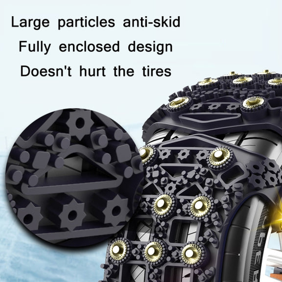 For 175~265cm Snow Emergency Snow Chains For Car SUV General Tires(Yellow 8764A)