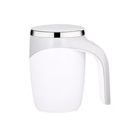 A223 Stainless Steel Automatic Magnetized Coffee Mixing Cup(White)