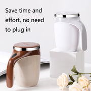 A223 Stainless Steel Automatic Magnetized Coffee Mixing Cup(Brown)