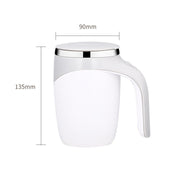 A223 Stainless Steel Automatic Magnetized Coffee Mixing Cup(White)