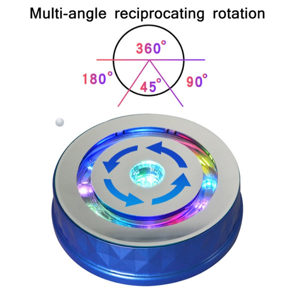 LED Light Electric Rotating Turntable Display Stand Video Shooting Props Turntable(Blue)