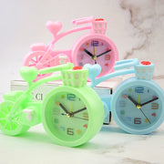 Bicycle-shaped Desktop Alarm Clock Student Gifts(Light Pink)