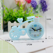 Bicycle-shaped Desktop Alarm Clock Student Gifts(Light Pink)