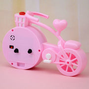 Bicycle-shaped Desktop Alarm Clock Student Gifts(Light Pink)
