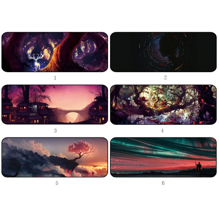 Hand-Painted Fantasy Pattern Mouse Pad, Size: 300 x 800 x 5mm Seaming(6 Stars and You) - Mouse Pads by PMC TechLife | Online Shopping South Africa | PMC TechLife | Buy Now Pay Later Mobicred
