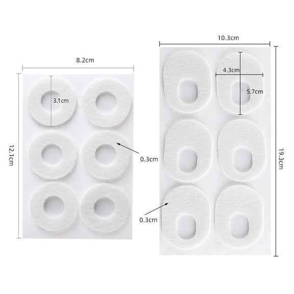 Felt Chicken Eye Stick Foot Pain and Anti-wear Patch(Oval)
