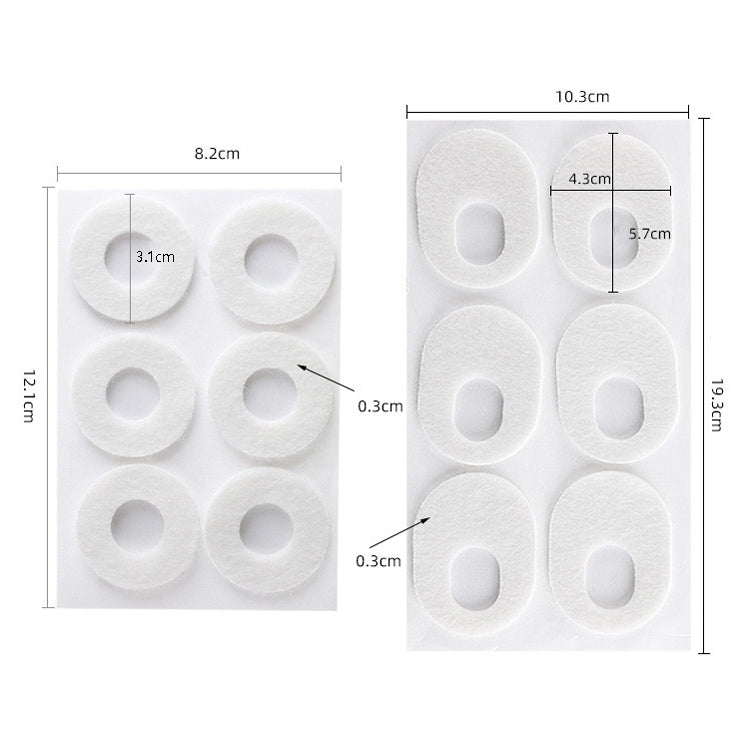 Felt Chicken Eye Stick Foot Pain and Anti-wear Patch(Oval)