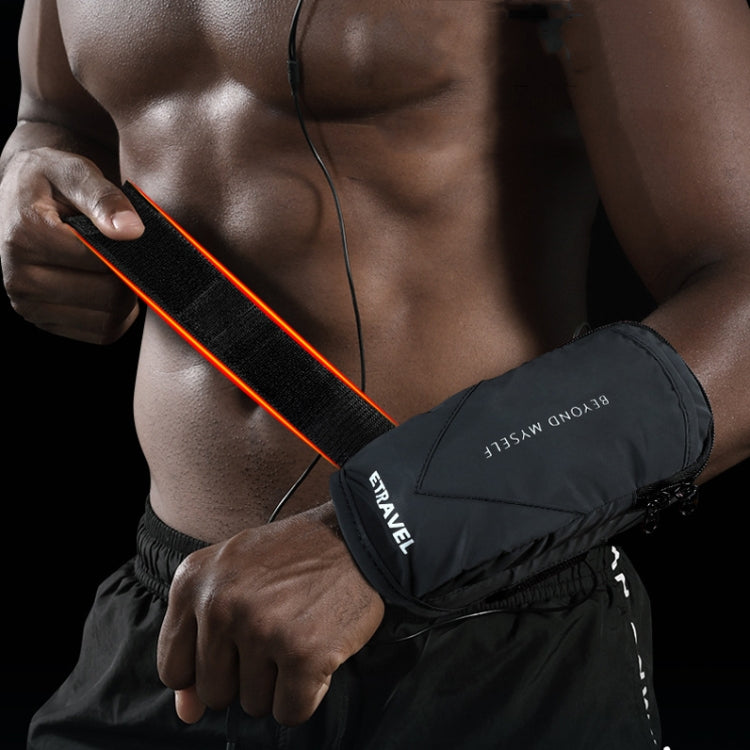 ETRAVEL SBB03 Outdoor Running Mobile Phone Wrist Arm Bag(Reflective Silver Gray) - Other by ETRAVEL | Online Shopping South Africa | PMC Jewellery | Buy Now Pay Later Mobicred