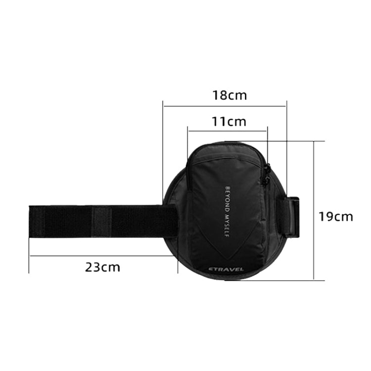 ETRAVEL SBB03 Outdoor Running Mobile Phone Wrist Arm Bag(Reflective Black) - free shipping - PMC Jewellery - Order now!