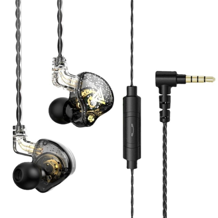 QKZ AK6 PRO HiFi Subwoofer In-Ear Wired Headphones with Mic(Black) - In Ear Wired Earphone by QKZ | Online Shopping South Africa | PMC TechLife | Buy Now Pay Later Mobicred