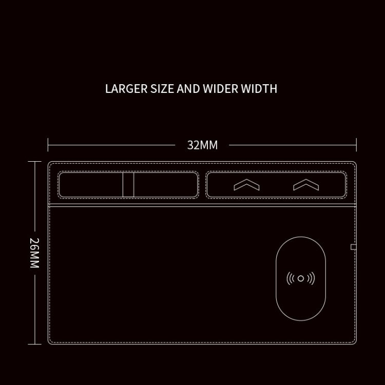 JJ-82401 Mouse Pad with Phone Charging and Phone Holder(Black)