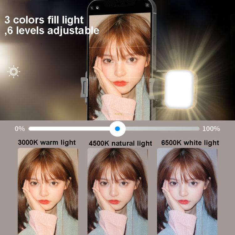 Mini Selfie Stick Integrated Multifunctional Bluetooth Selfie, Specification: Q10S 70cm With Fill Light - Selfie Sticks by PMC TechLife | Online Shopping South Africa | PMC TechLife | Buy Now Pay Later Mobicred