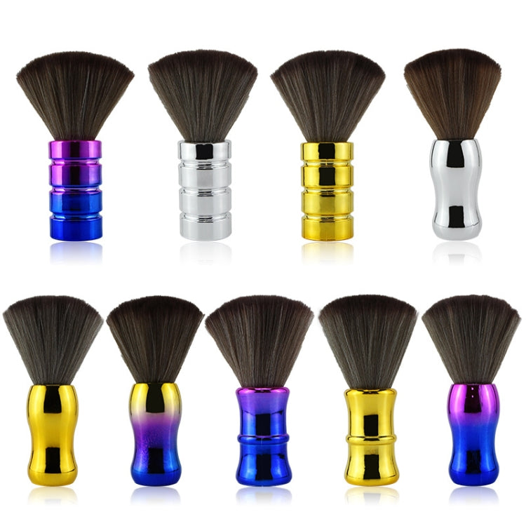 Electroplating Broken Hair Brush Haircut Neck Cleaning Brush(Four-section Silver)