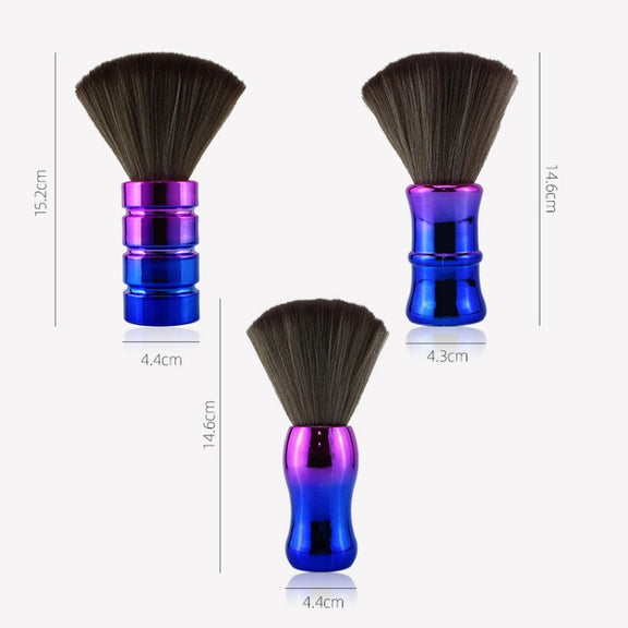 Electroplating Broken Hair Brush Haircut Neck Cleaning Brush(Two-section Gold)