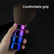 Electroplating Broken Hair Brush Haircut Neck Cleaning Brush(Two-section Gold)