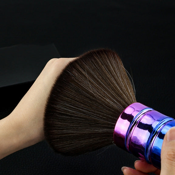 Electroplating Broken Hair Brush Haircut Neck Cleaning Brush(Two-section Gold)