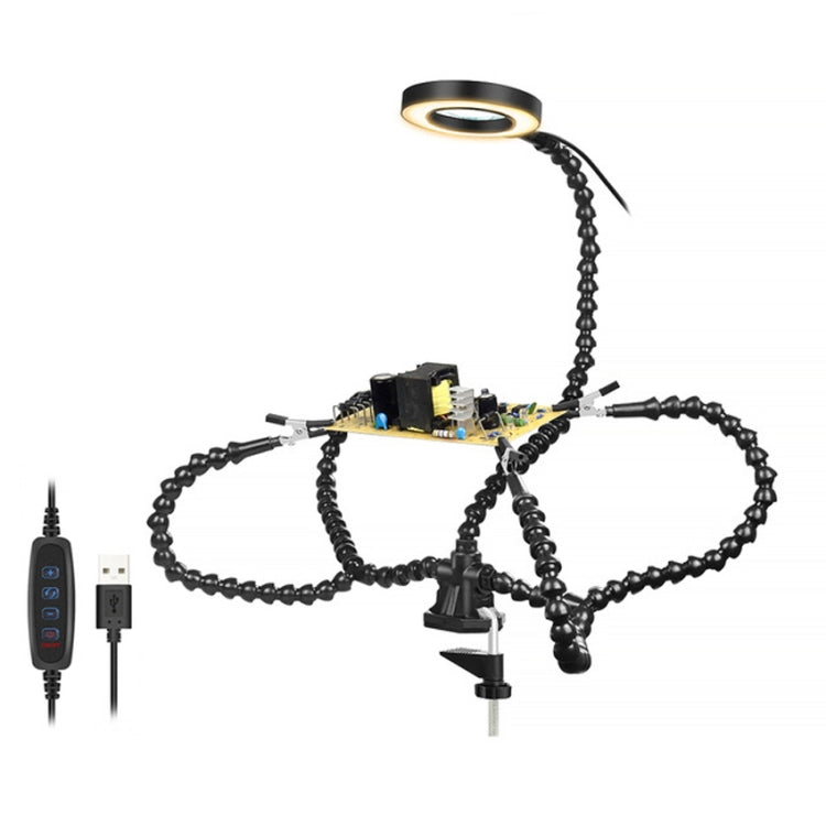 SN5BK-USB 4-Clawed Lamp Adjustable Desktop Soldering Station(Black) - free shipping - PMC Jewellery - Order now!