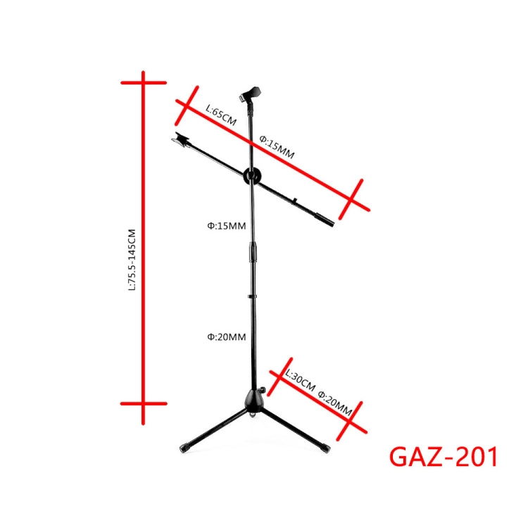 Single Rod Floor Formula Adjustable Microphone Bracket, Style: GAZ-201
