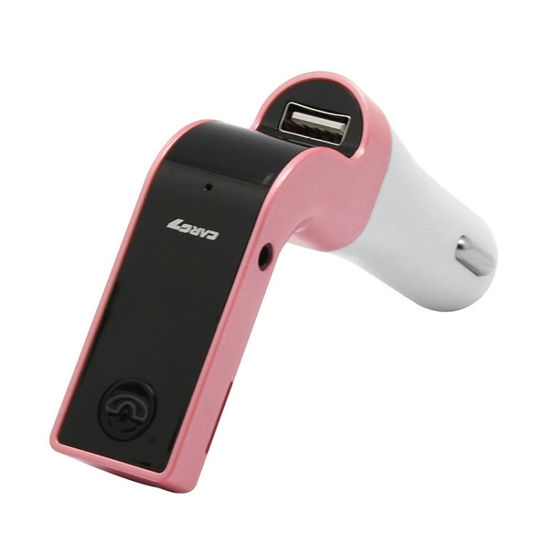 G7 Car Hands-Free Bluetooth FM Player MP3(Pink) - Bluetooth Car Kits by PMC TechLife | Online Shopping South Africa | PMC TechLife | Buy Now Pay Later Mobicred