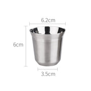 304 Stainless Steel Coffee Capsule Cup Double Insulation Coffee Cup, Style: Small Single Cup
