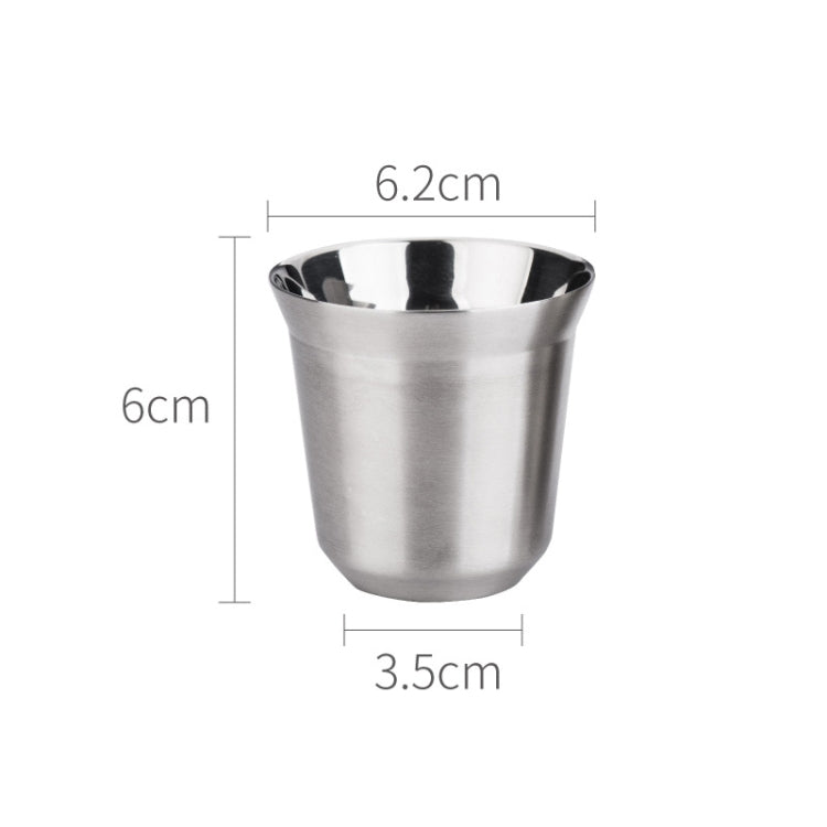 304 Stainless Steel Coffee Capsule Cup Double Insulation Coffee Cup, Style: Small Single Cup