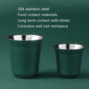 304 Stainless Steel Coffee Capsule Cup Double Insulation Coffee Cup, Style: Small Single Cup