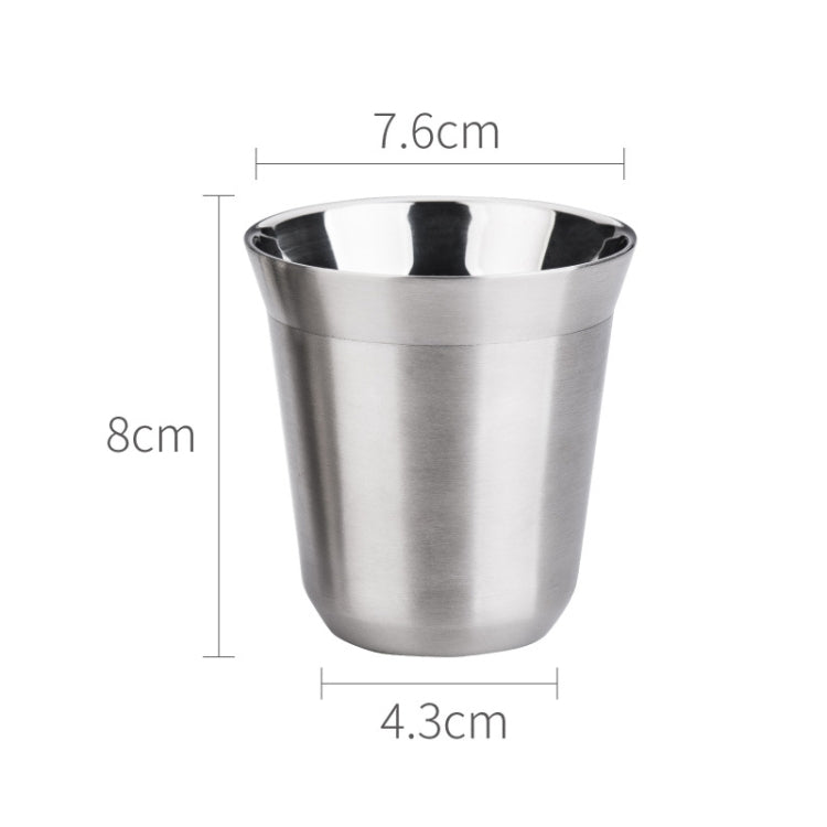 304 Stainless Steel Coffee Capsule Cup Double Insulation Coffee Cup, Style: Large Single Cup