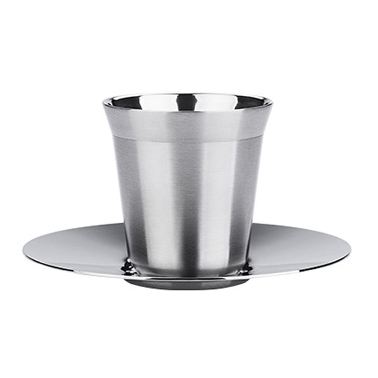 304 Stainless Steel Coffee Capsule Cup Double Insulation Coffee Cup, Style: Small Coffee Cup+Dish - free shipping - PMC TechLife - Order now!