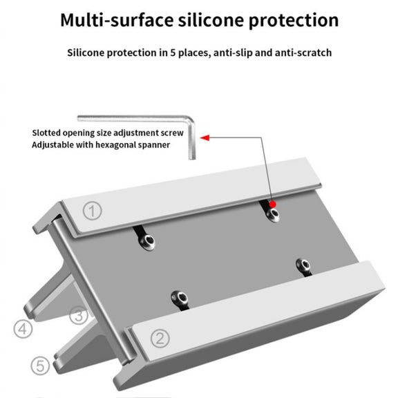 Aluminum Alloy Laptop Tablet Phone Storage Stand, Color: L400 Single Slot (Gray)