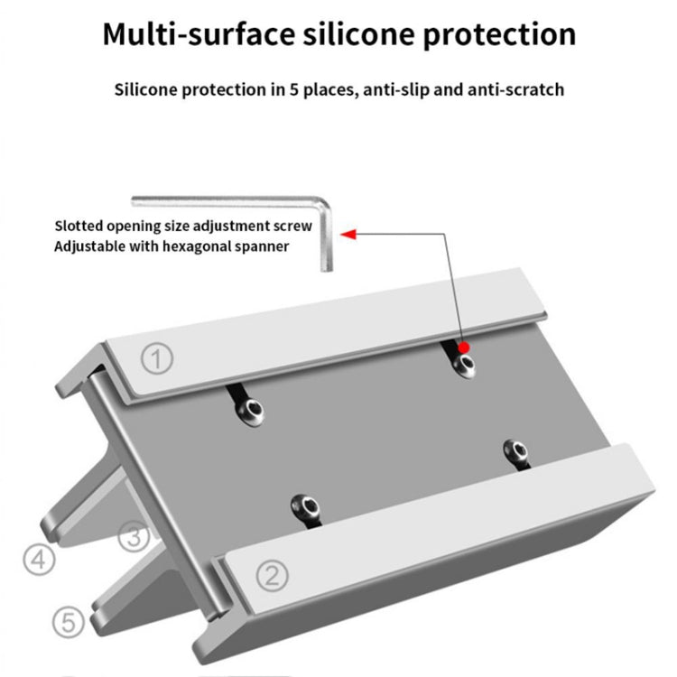 Aluminum Alloy Laptop Tablet Phone Storage Stand, Color: L400 Single Slot (Gray)