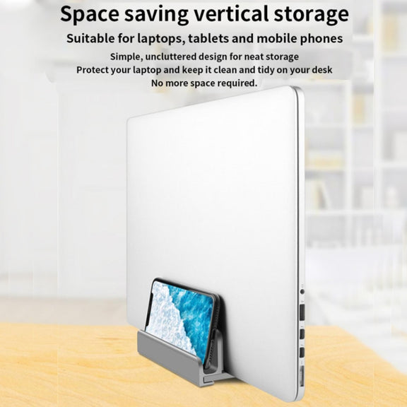Aluminum Alloy Laptop Tablet Phone Storage Stand, Color: L401 Double Slot (Silver)