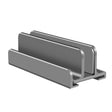 Aluminum Alloy Laptop Tablet Phone Storage Stand, Color: L401 Double Slot (Gray) - Laptop Stand by PMC TechLife | Online Shopping South Africa | PMC TechLife | Buy Now Pay Later Mobicred