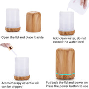 STB-105 Wood Grain Aromatherapy USB Air Purifier(Light Wooden Grain)