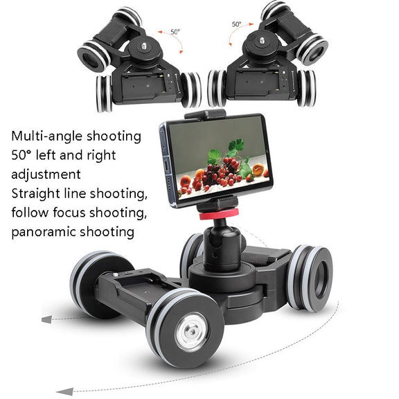 Tank 2 Electric Slide Rail Rolling Dolly Car Without Battery(Black)