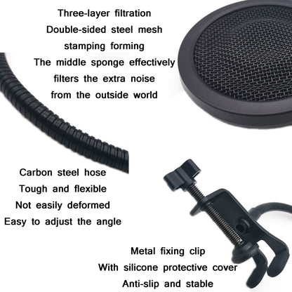 TEYUN PS-3 Microphone Live Recording Noise Reduction Blowout Cover(Black) - free shipping - PMC Jewellery - Order now!