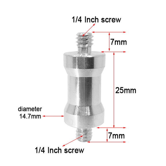 10 PCS Screw Adapter 1/4 Male to 1/4 Male Screw