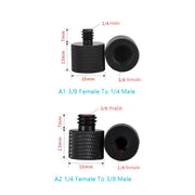 10 PCS Screw Adapter 3/8 Female to 1/4 Male  Screw(Blue)