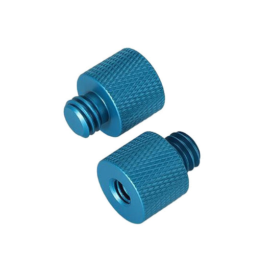 10 PCS Screw Adapter 1/4 Female to 3/8 Male Screw (Blue) - free shipping - PMC Jewellery - Order now!