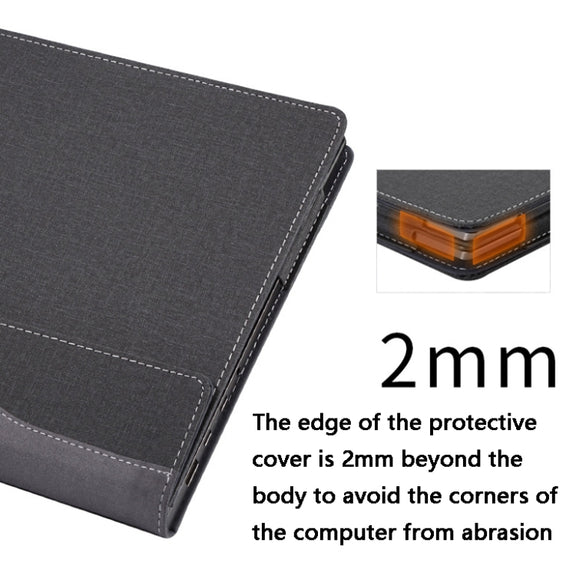 PU Leather Laptop Protection Sleeve For HP Spectre X360 15-EB(Wine Red)