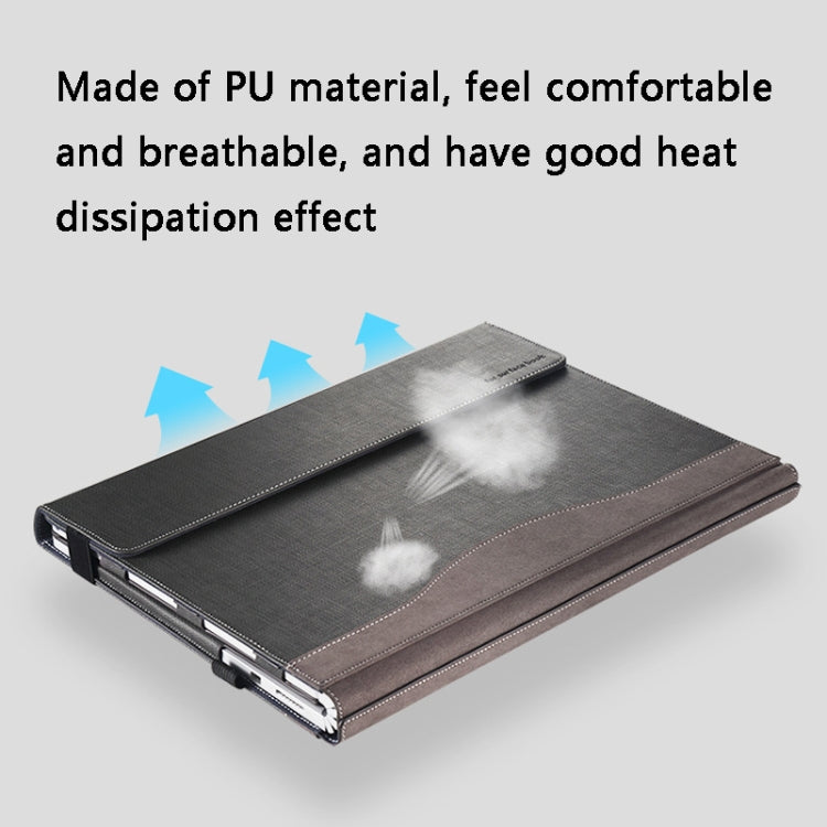 PU Leather Laptop Protective Sleeve For Microsoft Surface Book 1 13.5 inches(Deep Blue)