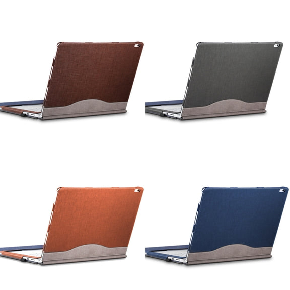 PU Leather Laptop Protective Sleeve For Microsoft Surface Book 3 13.5 inches(Deep Blue)