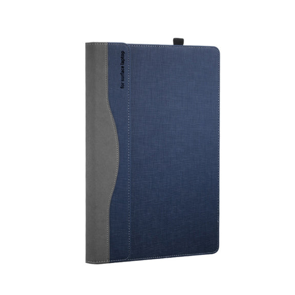 13.5 Inch Multifunctional PU Leather Laptop Sleeve For Microsoft Surface Laptop 1/2/3/4(Blue)