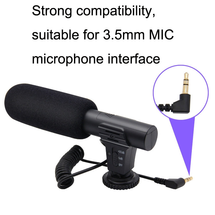 MAMEN MIC-05 Micro SLR Camera Microphone(Black) - free shipping - PMC TechLife - Order now!