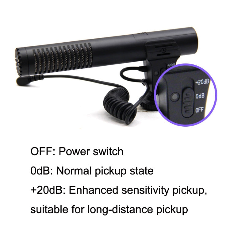 MAMEN MIC-05 Micro SLR Camera Microphone(Black) - free shipping - PMC TechLife - Order now!