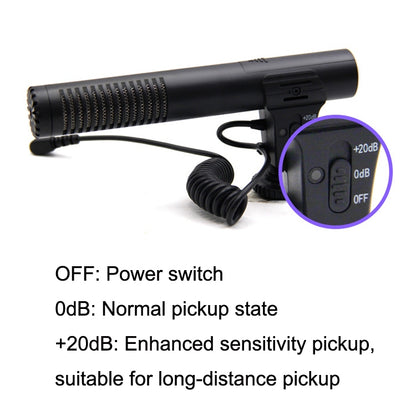 MAMEN MIC-05 Micro SLR Camera Microphone(Black) - free shipping - PMC Jewellery - Order now!