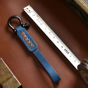 A001 Car Keychain Leather Long Key Rope(Crazy Horse Brown)
