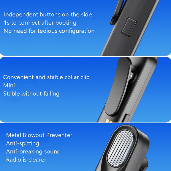 FerTo DX01 Wireless Collar Microphone 2.4G Live Broadcast Equipment, Style: 8 Pin