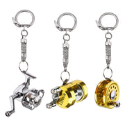 Metal Fishing Wheel Decoration Pendant Mini Wheel Fish Key Chain, Color: B