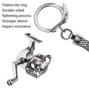 Metal Fishing Wheel Decoration Pendant Mini Wheel Fish Key Chain, Color: B