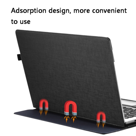 Laptop PU Leather Protective Case For Lenovo Yoga 720-15(Gentleman Gray)